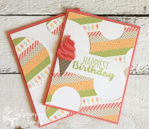 Make Two Cute Washi Tape Cards With One Panel!