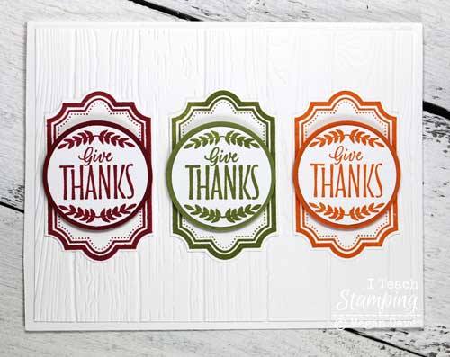 Learn how to make a thank you card with one stamp