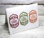 Make a thank you card using one stamp