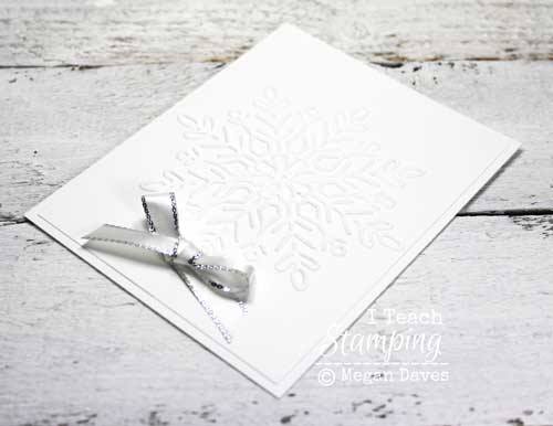 Make some white on white christmas cards with a snowflake theme