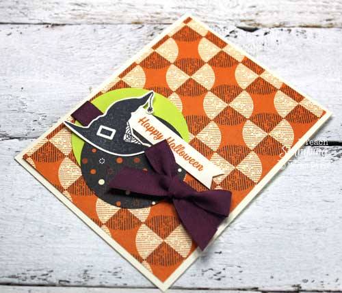 Use patterned paper to make quick and cute halloween cards