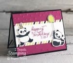 stampin up party pandas card idea