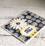 daisy flower paper punch | layering strips of card stock