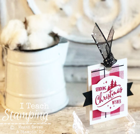 Stampin Up Christmas Traditions Punch Box | Coordinating Tag