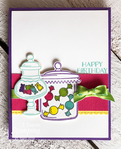 Candy Birthday Card | Color Detail