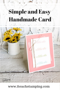 simple and easy handmade card