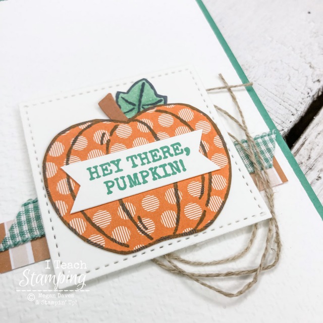 One of my DIY Halloween Greeting Cards made using a handstamped pumpkin on a textured background