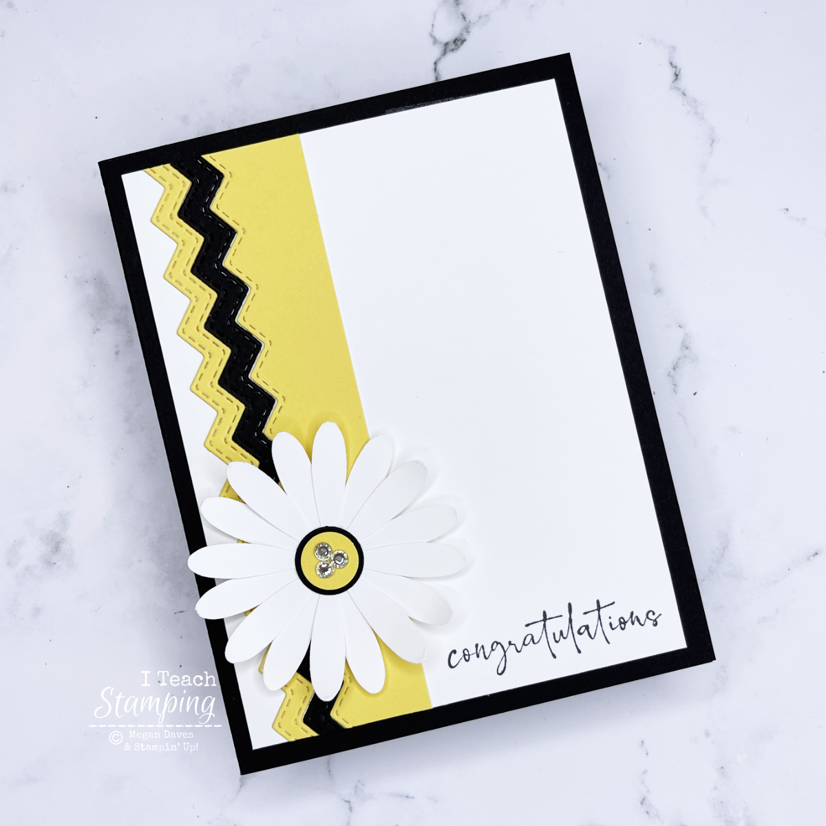make an all occasion card in 10 minutes with pretty white daisies and a swappable sentiment