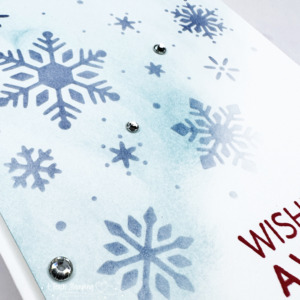 Snowflake Christmas Card with Blending Brushes